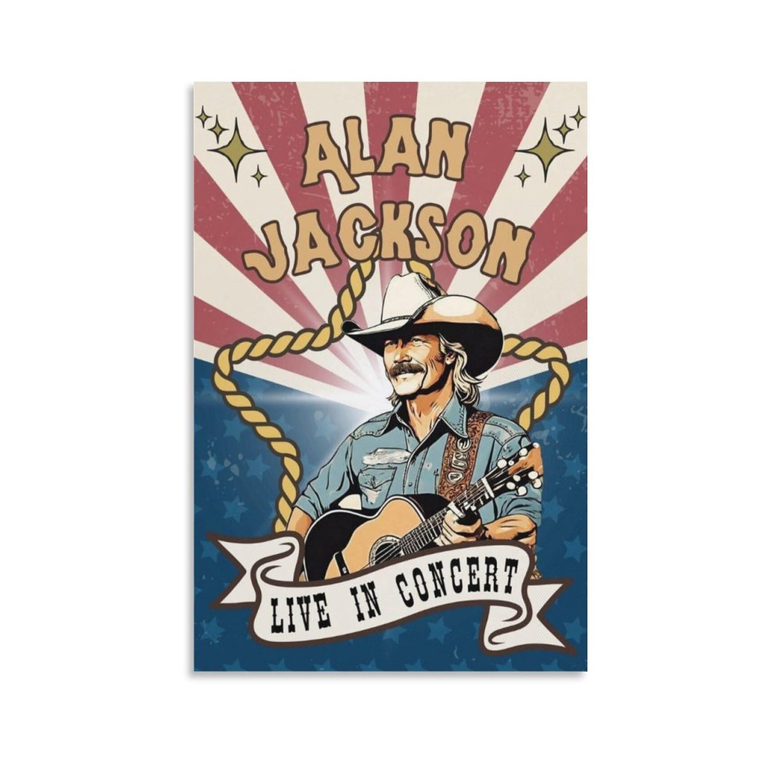 Alan Jackson Poster Country Music Singer Art Posters (2) Wall Art